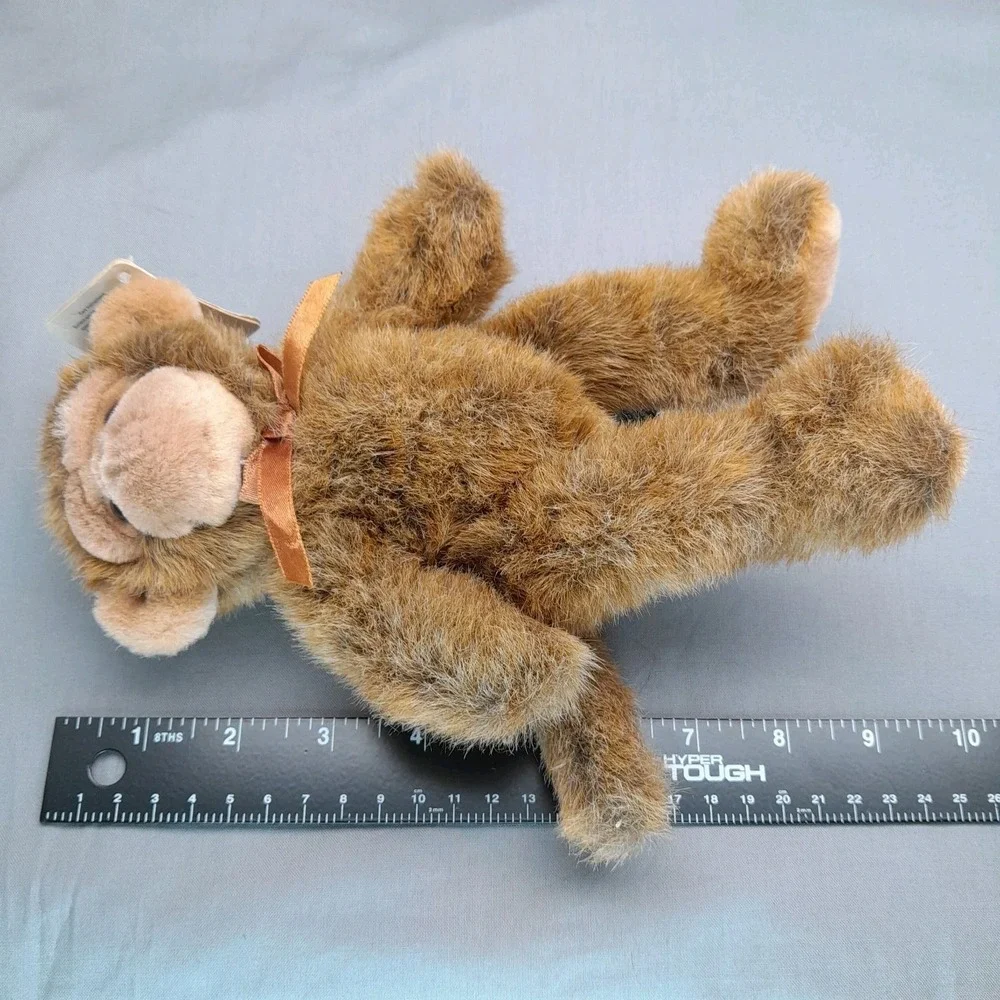 Russ Heartcraft Collection Monkey Chimp Plush Vintage Brown Stuffed Animal Tags